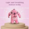 portable breathing teddy soft plush toy with music, lights & gentle breathing motion