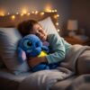 portable breathing teddy soft plush toy with music, lights & gentle breathing motion